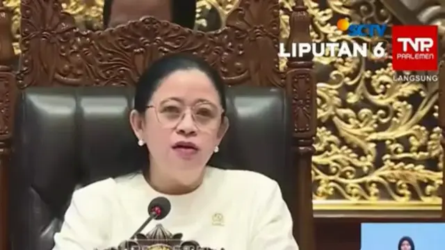 Gaya Ketua DPR Puan Maharani saat Mengesahkan RUU TNI. dok. DPR RI