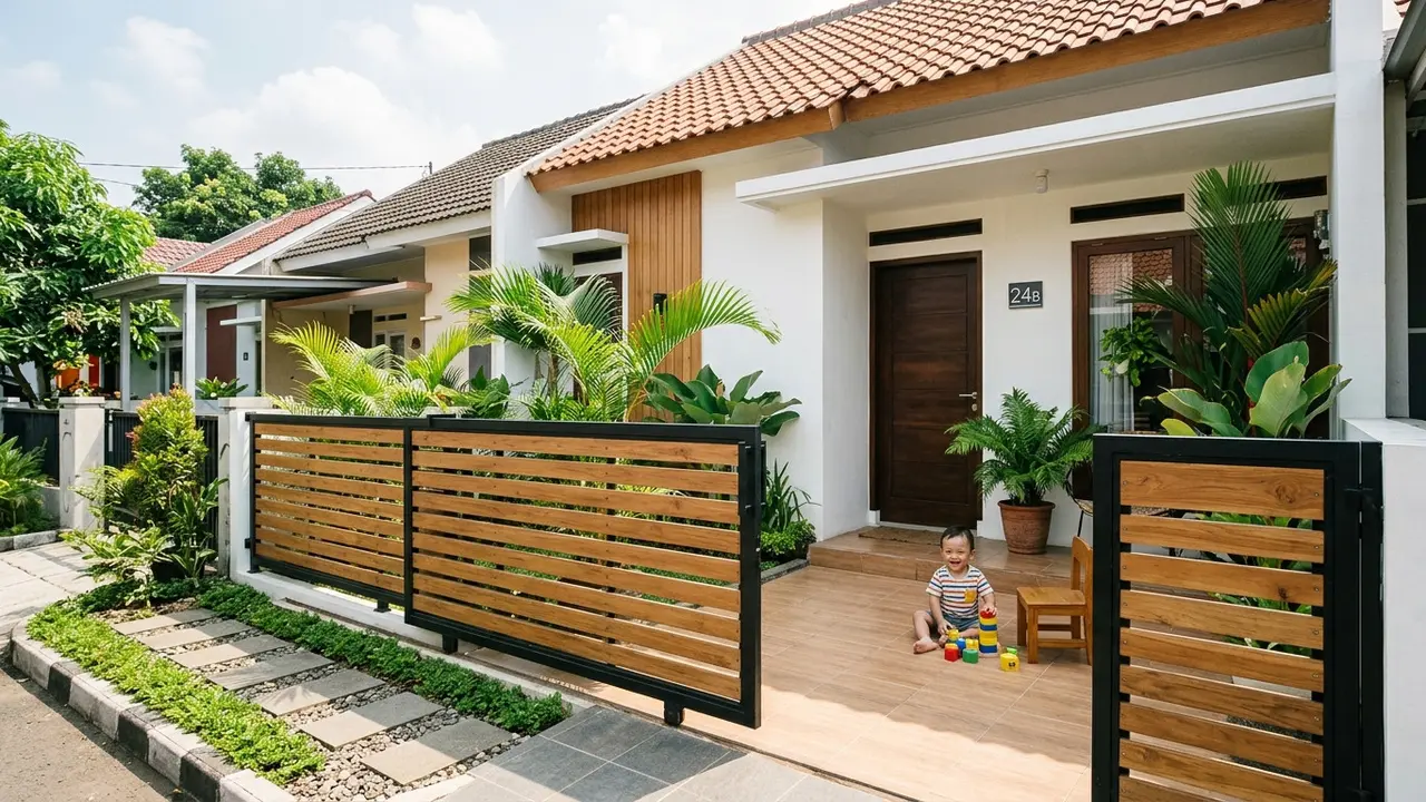 Model Pagar Minimalis Teras Kecil yang Aman untuk Anak