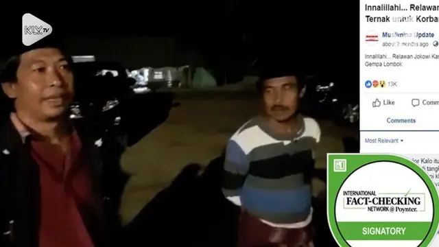 VIDEO: [CEK FAKTA] Hoaks Relawan Jokowi Beri Bantuan untuk Korban Gempa Lombok