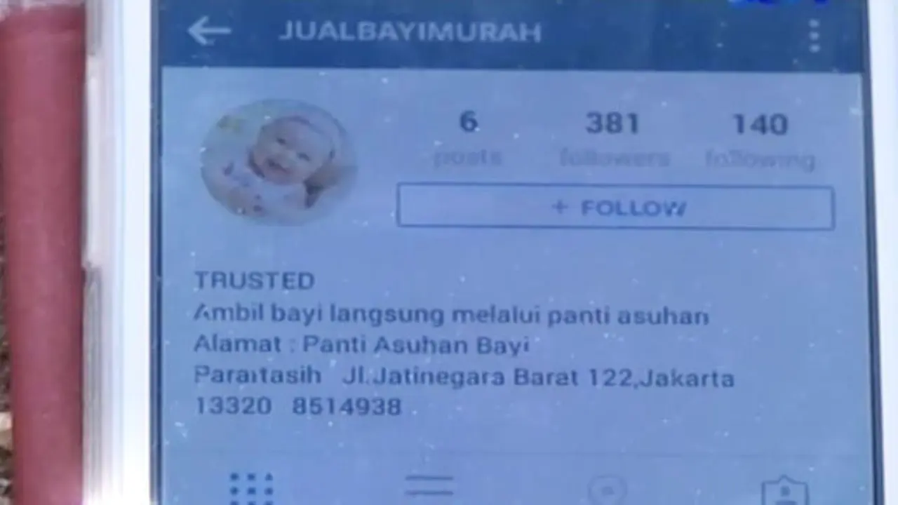 Panti Asuhan di Jakarta Jual Bayi dengan Instagram