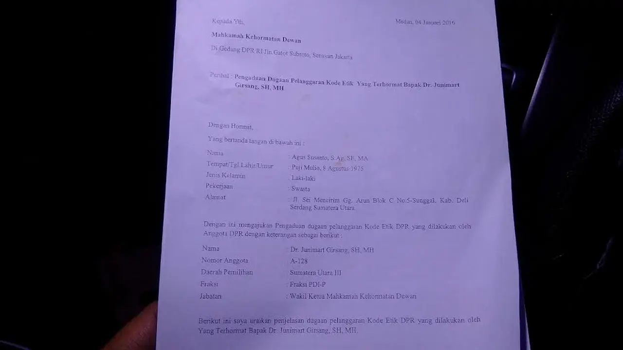 20160112-Junimart Girsang-Dilaporkan ke MKD-Jakarta
