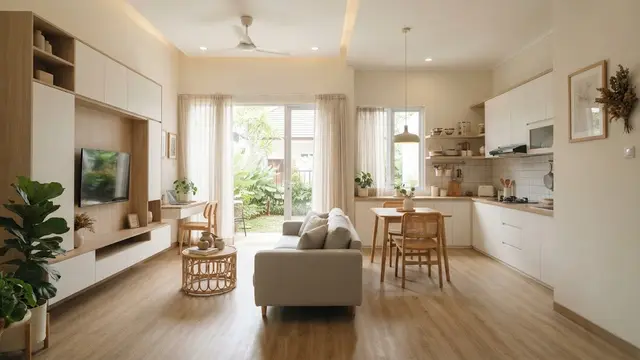 Desain Rumah Type 36 Japandi yang Tenang dan Fungsional