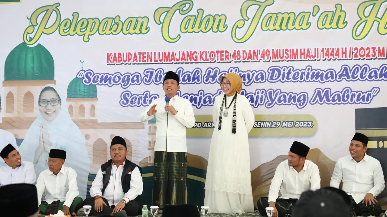 Arahan Bupati Lumajang Thoriqul Haq memberikan arahan terhadap ratusan calon jamaah haji  yang akan berangkat ke tanah suci (Istimewa)