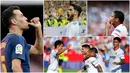 Berikut ini tujuh selebrasi terbaik yang menghiasi laga La Liga Spanyol 2017/2018 pekan ke-7. Mulai dari selebrasi hisapan jempol Sergio Busquets hingga selebrasi emosional Isco. (Kolase Foto-foto dari AP dan AFP)
