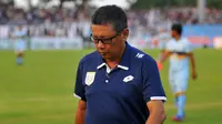 Mantan pelatih Persela Lamongan, Herry Kiswanto. (Bola.com/Fahrizal Arnas)