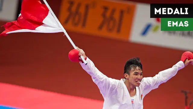 Berita video momen karateka Indonesia, Rifki Ardiansyah, meraih medali emas di Asian Games 2018.