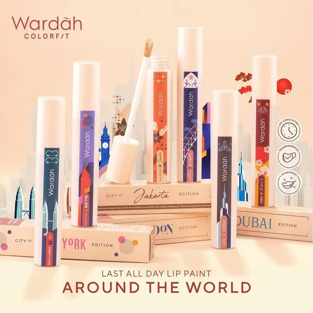 Wardah Colorfit Last All Day Lip Paint Limited Edition Around the World