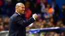 Zidane menjadi orang ketujuh yang sukses memenangkan trofi Liga Champion baik ketika menjadi pemain maupun menjadi manager. (AFP Photo)