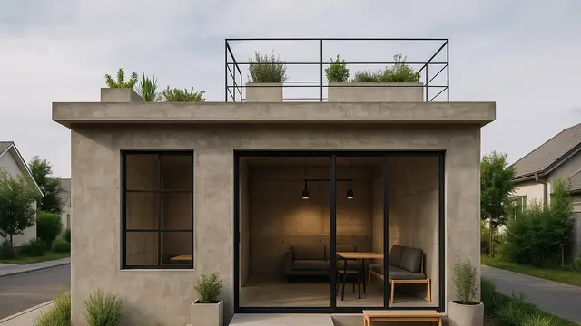 Rumah Minimalis 1 Lantai Tanpa Atap Tren 2025/ChatGPT