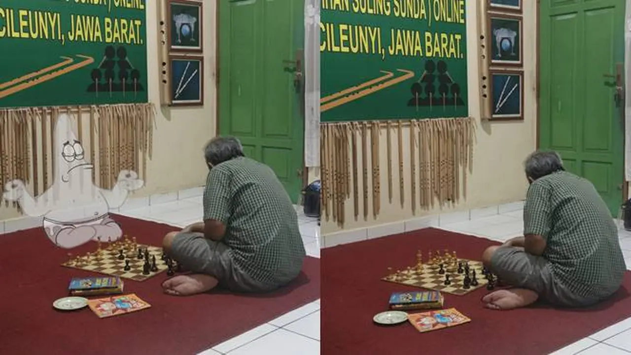 Viral, Ini 6 Editan Foto Orang Main Catur Sendiri Ini Bikin Geleng Kepala