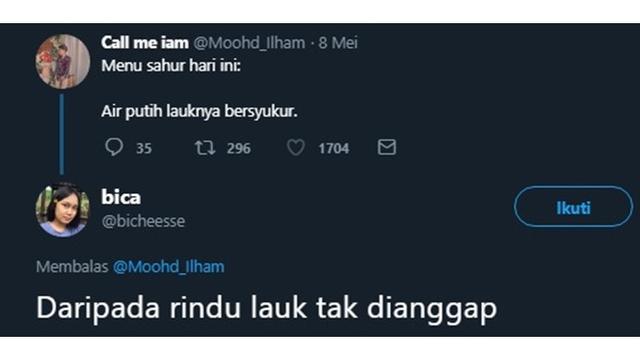 5 Curhatan Menu Sahur Ala Netizen, Bikin Senyum Kecut