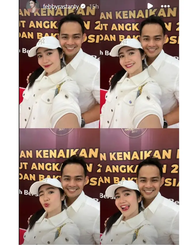 6 Potret Outfit Febby Rastanty di HUT Bhayangkara dan Syukuran Kenaikan Pangkat Suami
