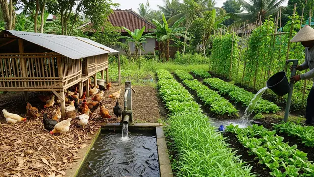 Kombinasi Kebun dan Peternakan yang Hemat Pupuk dan Pakan