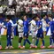 Para pemain Kroasia dan Inggris berjabat tangan sebelum pertandingan Grup L Piala Dunia 2026 antara Inggris dan Kroasia di Stadion Dallas di Arlington pada 18 Juni 2026. (Paul ELLIS/AFP)
