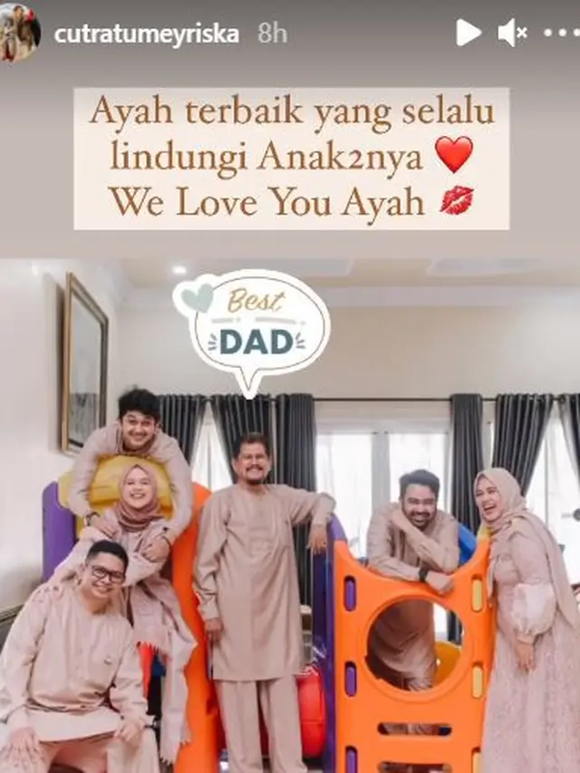 6 Potret Kenangan Cut Meyriska dan Mendiang Sang Ayah, Penuh Kehangatan