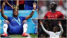 Didier Drgoba menjadi pemain asal benua Afrika yang sukses di kancah Premier League. Selain Drogba, ada beberapa pemain asal Afrika lain yang juga sukses di kompetisi liga Inggris. Berikut Didier Drogba dan pemain asal benua Afrika yang sukses di Premier League. (kolase foto AFP)