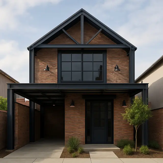Rumah Minimalis Industrial (Foto: ChatGPT)