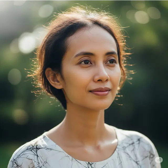 Model Rambut Tipis dan Lepek untuk Wanita Jidat Lebar. Foto: Gemini