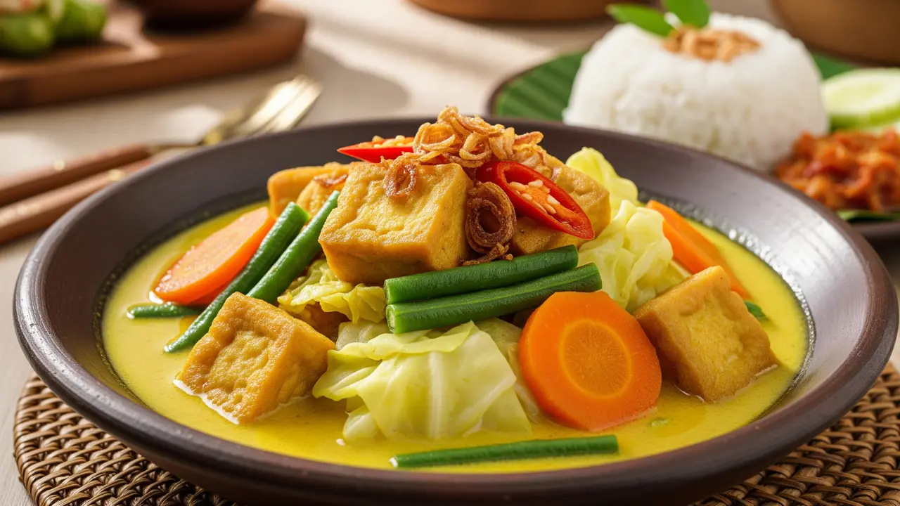 Ilustrasi Tahu Santan Kuah Kuning
