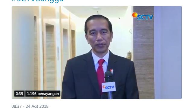 Ucapan selamat ulang tahun Presiden Jokowi untuk HUT SCTV ke-28