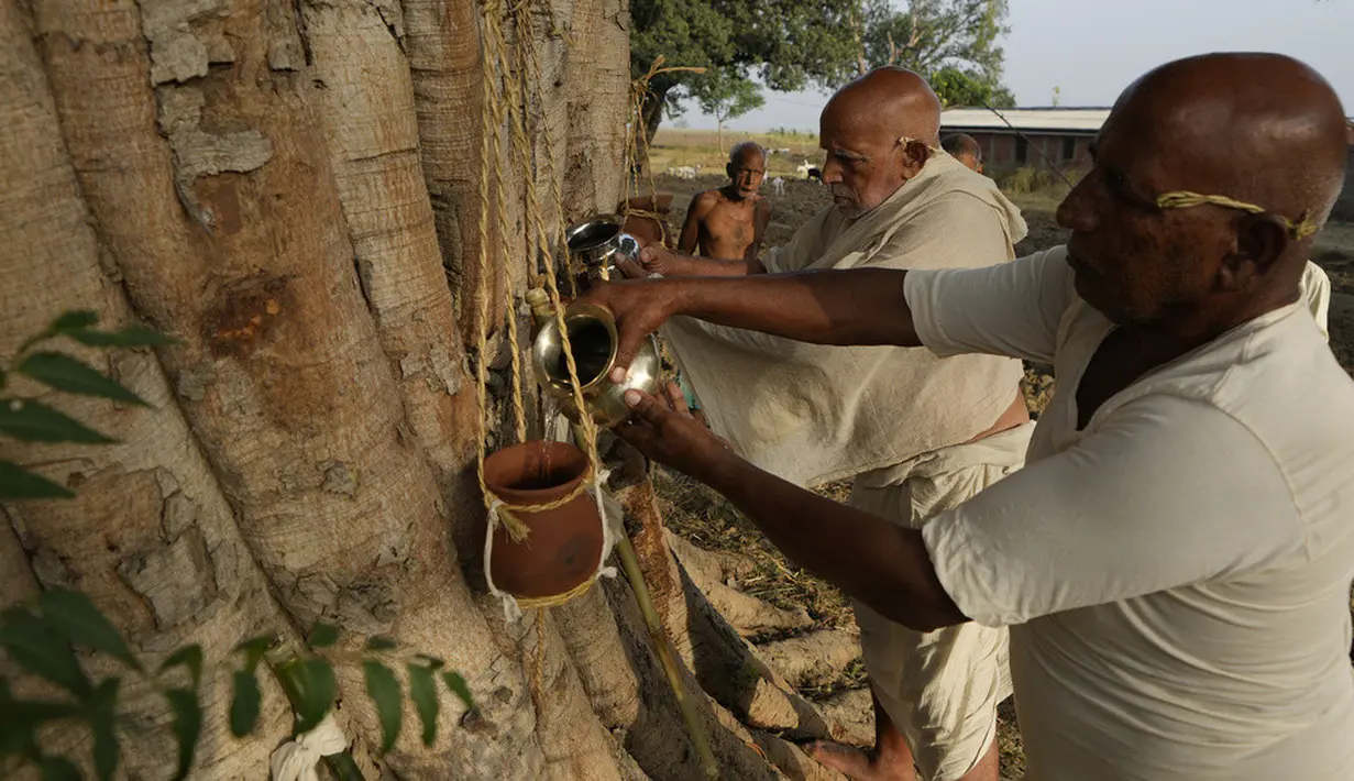 <p>Adapun Menteri Kesehatan Negara Bagian Uttar Pradesh Brijesh Pathak mengatakan bahwa pihaknya telah membuka penyelidikan atas penyebab kematian begitu banyak orang di Ballia. (AP Photo/Rajesh Kumar Singh)</p>