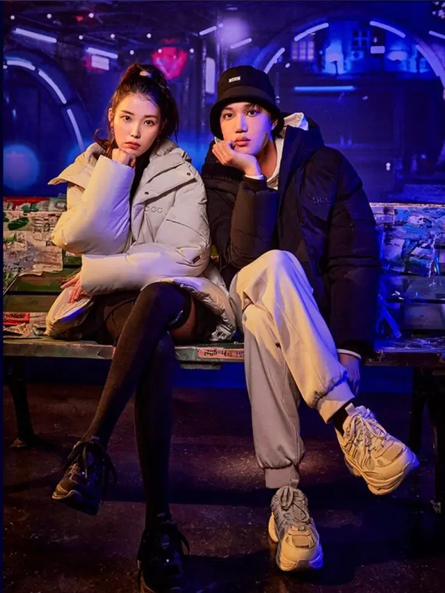 Foto pemotretan IU dan Kai Exo