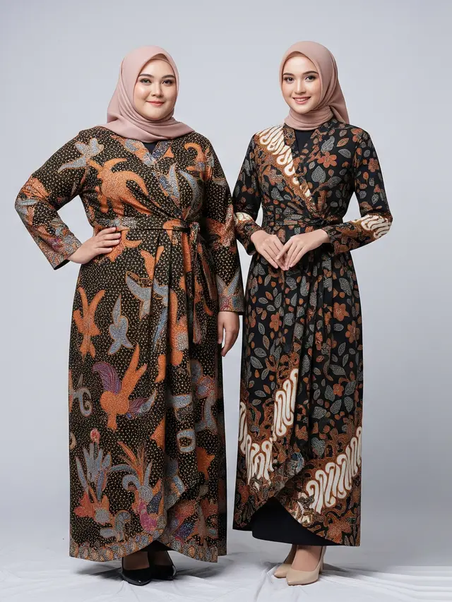 Model Gamis Batik Dress Modern yang Cocok untuk Semua Bentuk Badan Model Wrap Dress