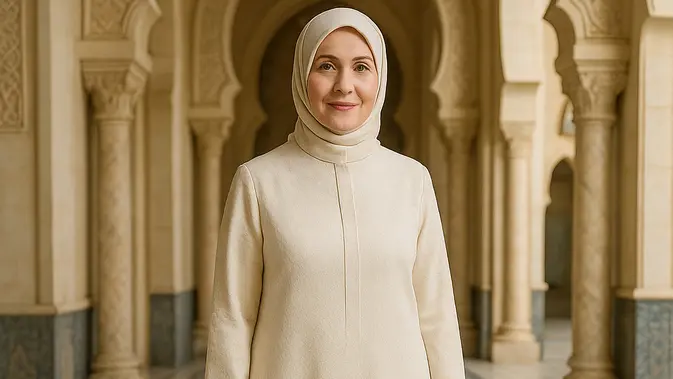 Gamis Embos Elegan Ini Cocok Buat Ibu-ibu Kondangan