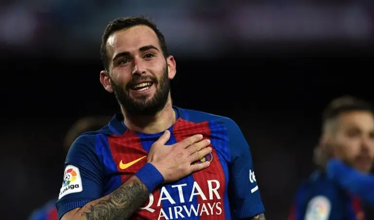 Aleix Vidal ditarik kembali oleh Barcelona untuk mengisi posisi yang ditinggalkan Dani Alves. (AFP/Luis Gene)