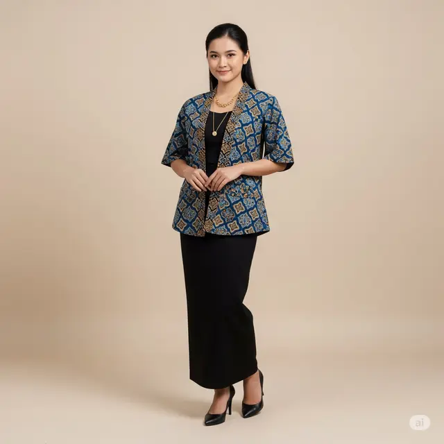 Model Batik Wanita Maxi Skirt. Foto: Gemini
