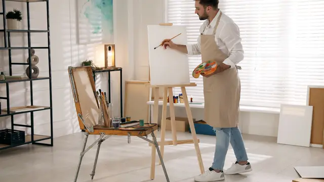 Ilustrasi menciptakan karya seni