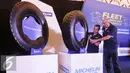 Commercial Director Ban Truk dan Bus PT Michelin Indonesia, Sylvain Selves (kanan) dan Marketing Director PT Michelin Indonesia, Putu Yudha saat memperkenalkan Michelin XZY 3HD dan Michelin XDY 3HD Jakarta, Senin (16/5). (Liputan6.com/Angga Yuniar)