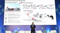 Wakil Direktur Utama Pertamina Oki Muraza memberikan pemaparan saat menjadi  narasumber parallel session dengan tema energi pada acara Konvensi Sains, Teknologi, dan Industri Indonesia 2025 yang diselenggarakan di Gedung Sasana Budaya Ganesha, Bandung, Jumat (8/8/2025). Foto: Pertamina