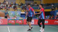 Langkah ganda putra Indonesia Mohammad Ahsan/Hendra Setiawan terhenti pada babak 16 besar Kejuaraan Asia 2022 yang berlangsung di&nbsp;Muntinlupa Sports Complex, Manila, Kamis (28/4). (PBSI)