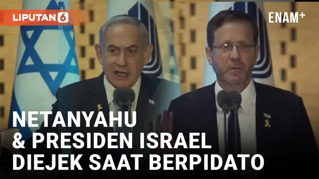 Netanyahu dan Presiden Isaac Herzog Diejek Warga Israel Saat Berpidato soal Konflik Gaza