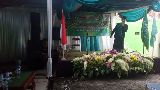 Salah satu peserta putra lomba dai muda Nusantara di PCNU Garut