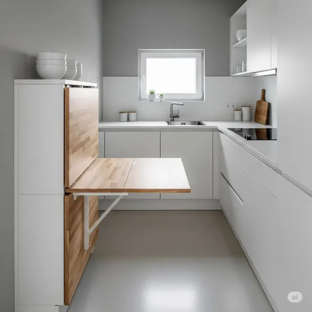 Dapur dengan Meja Lipat