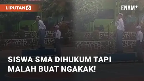 VIDEO: Momen Kocak Kenakalan Siswa SMA Saat Upacara, Dihukum Malah Buat Ngakak!