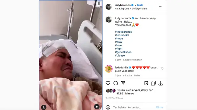 Indy Barends Bagikan Momen Saat Kunjungni Indra Bekti, Sempat Nangis Hingga Nyanyi Bareng. (instagram.com/indybarends)