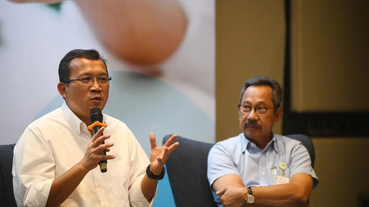 Direktur Utama PT Bank Tabungan Negara (Persero) Tbk Haru Koesmahargyo dalam acara Media Gathering di Bandung