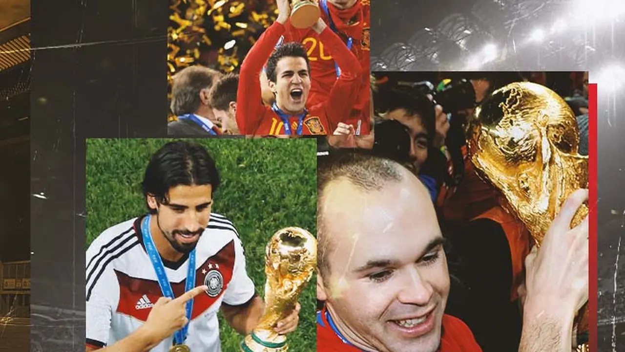 Ilustrasi - Sami Khedira, Cesc Fabregas, Andres Iniesta