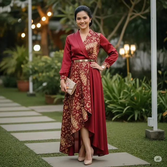 Model Baju Batik Modern untuk Pesta Pernikahan. Foto: Gemini