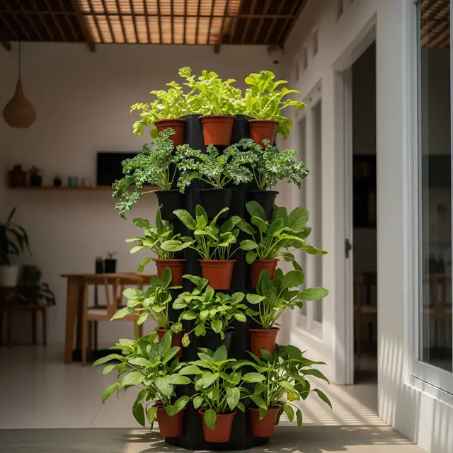 9 Desain Kebun Sayur Minimalis Vertikal Pakai Rak dan Pot Gantung, Solusi Lahan Terbatas
