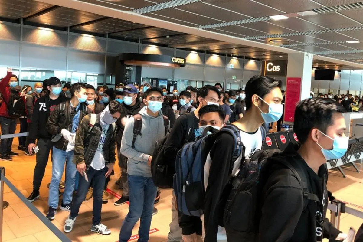 WNI ABK terdampak pandemi Virus Corona COVID-19 di luar negeri kembali ke Indonesia. (Dok KBRI Berlin)