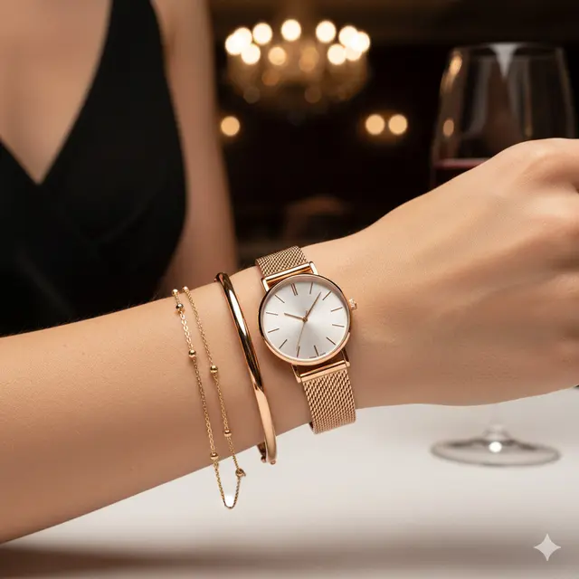 Padu padan gelang dan jam tangan (Foto: Gemini AI)