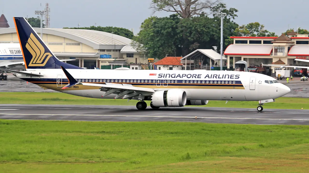 Ilustrasi pesawat Singapore Airlines.
