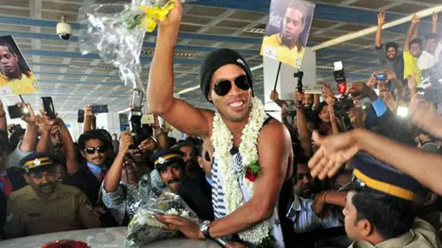 Ronaldinho nyaris celaka saat berkunjung ke India