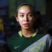 Aryani Fitri saat mengikuti futsal di bilangan Pondok Indah, Jakarta Selatan, Jumat (3/7/2015) (Deki Prayoga/Bintang.com)