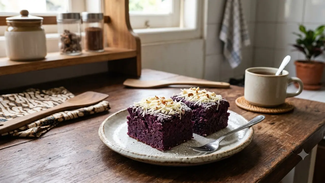 Resep brownies ubi ungu kukus