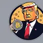 Aset kripto memecoin bertema Donald Trump (TRUMP). (Foto: By AI)